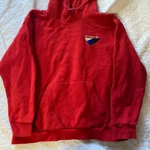 red adidas hoodie